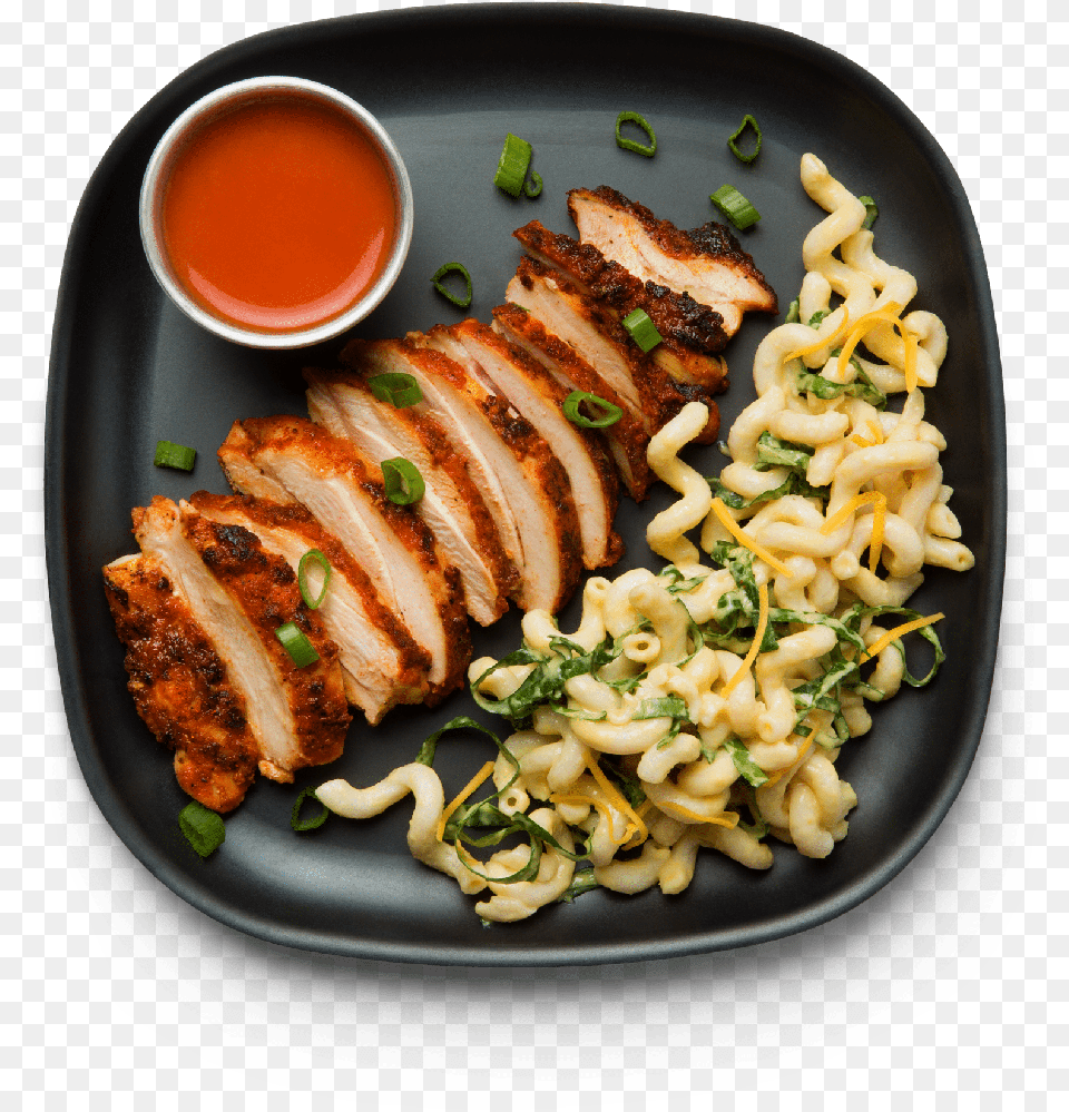 Hot Chicken With Fusilli Amp Cheese Snap Kitchen Hot Chicken With Fusilli And Cheese, Food, Food Presentation, Ketchup, Meat Free Png Download