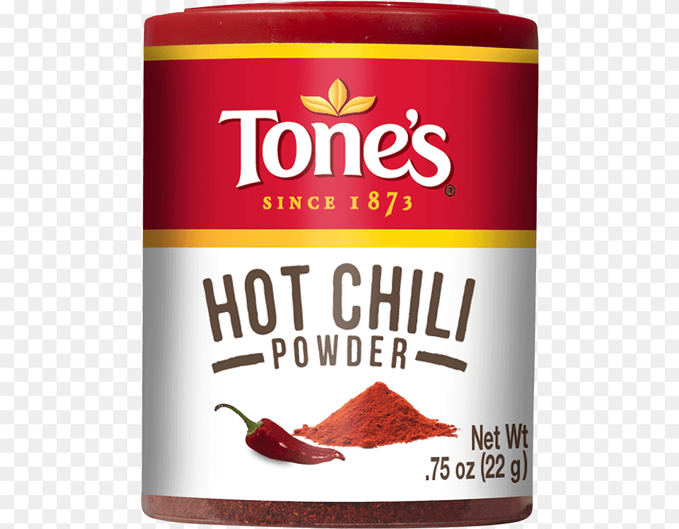 Hot Chili Powdertoneu0027s Tones Spices, Powder, Can, Tin, Food Free Png