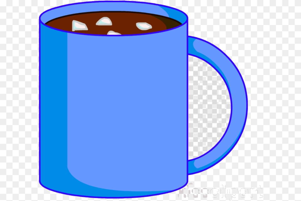 Hot Chocolate Bfdi Cocoa Clipart Milk Golf Ball Hot Chocolate Clipart Blue, Cup, Beverage, Dessert, Food Png Image