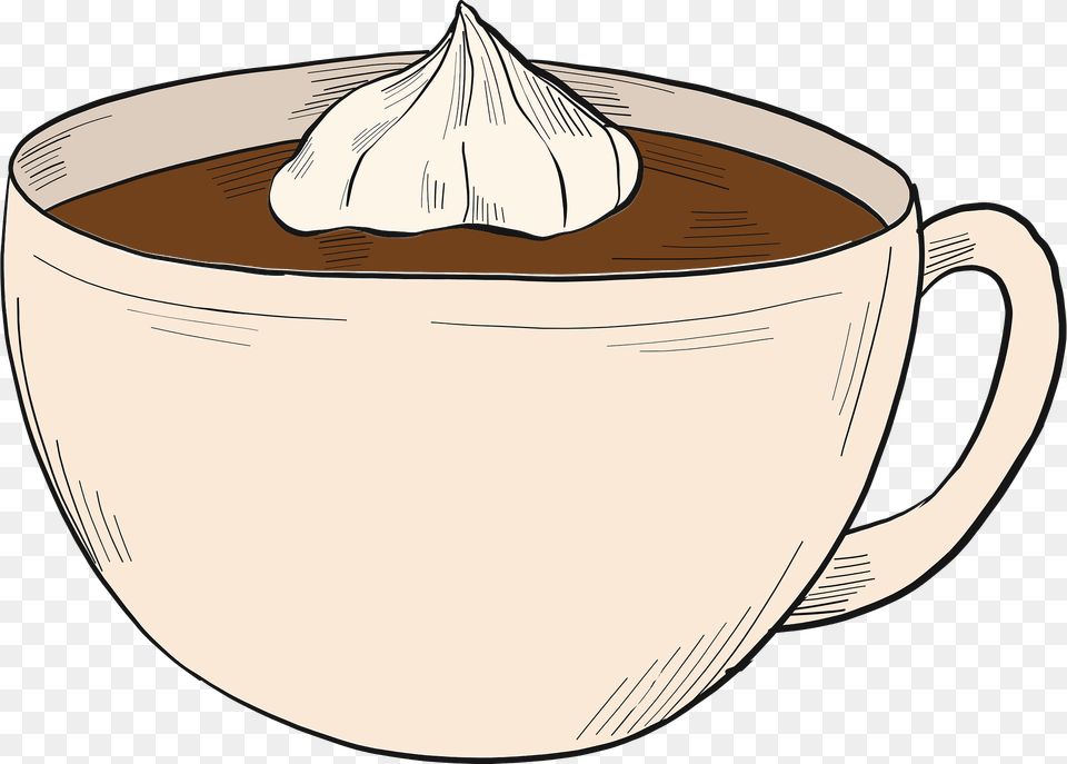 Hot Chocolate Clipart, Cup, Beverage, Dessert, Food Free Png Download