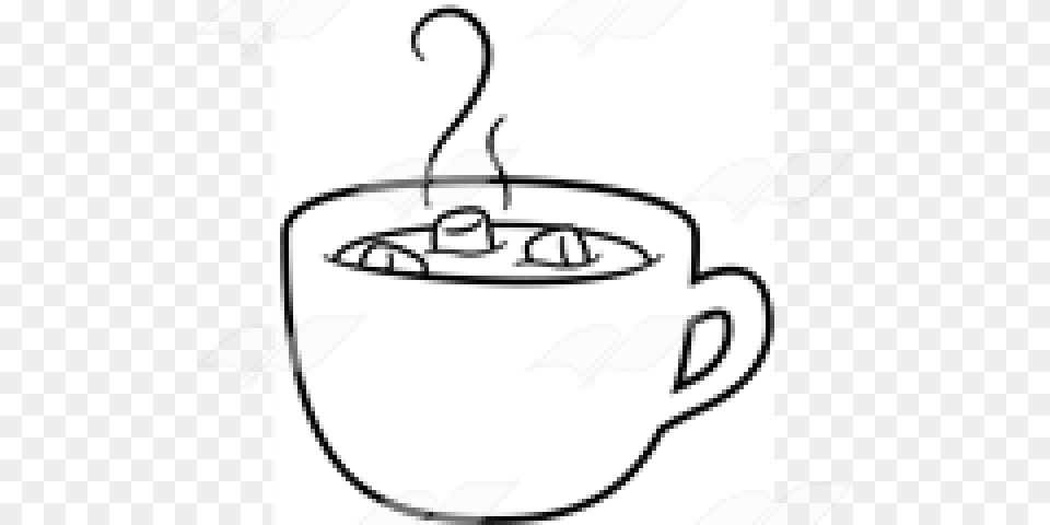 Hot Chocolate Clipart Black And White, Cup, Beverage, Coffee, Coffee Cup Free Png Download