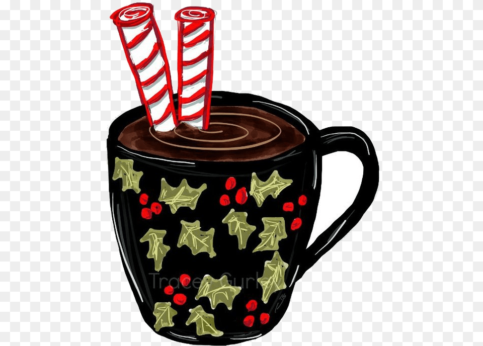 Hot Chocolate Clipart Mug Christmas Crafts Digital Holiday Hot Chocolate Clipart, Cup, Beverage, Hot Chocolate, Dessert Free Png Download