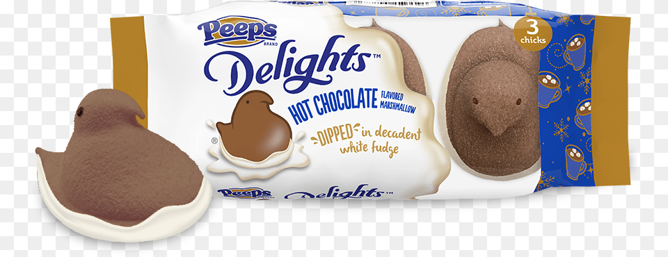 Hot Chocolate Flavored Marshmallow Chicks Dipped In Chocolate, Peeps, Animal, Bird Png Image