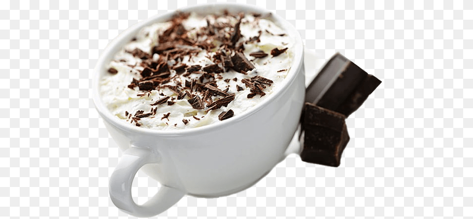Hot Chocolate Glass Image Hot Choclate Coffee, Cup, Dessert, Food, Cream Free Png