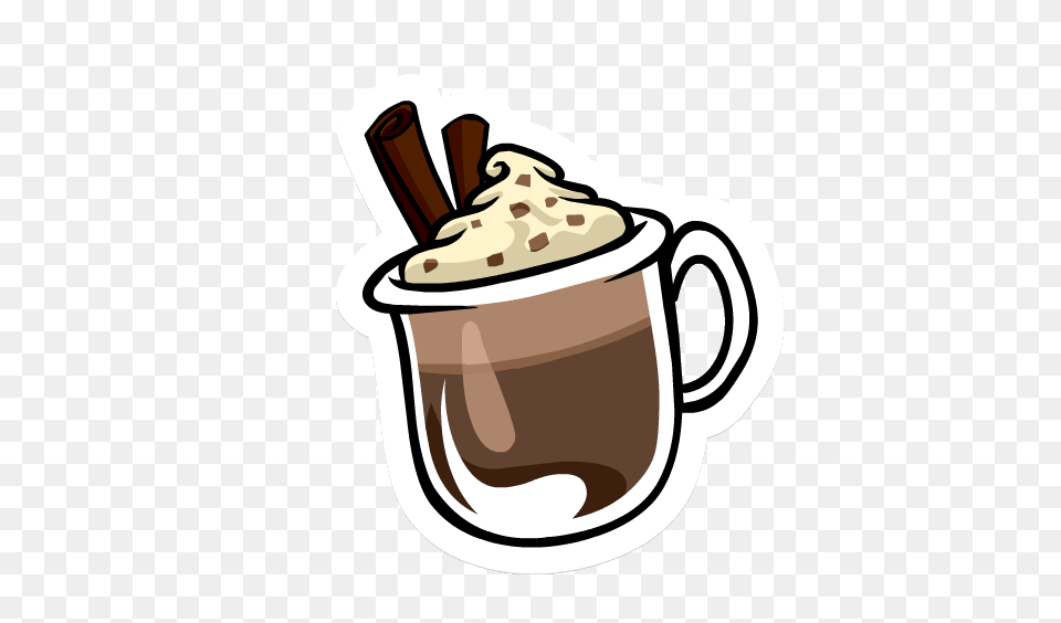 Hot Chocolate Pin I With This Was A Real Thing Patches, Cup, Hot Chocolate, Food, Dessert Png Image