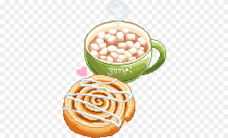 Hot Chocolate Pixel, Cup, Dessert, Food, Pastry Free Png Download