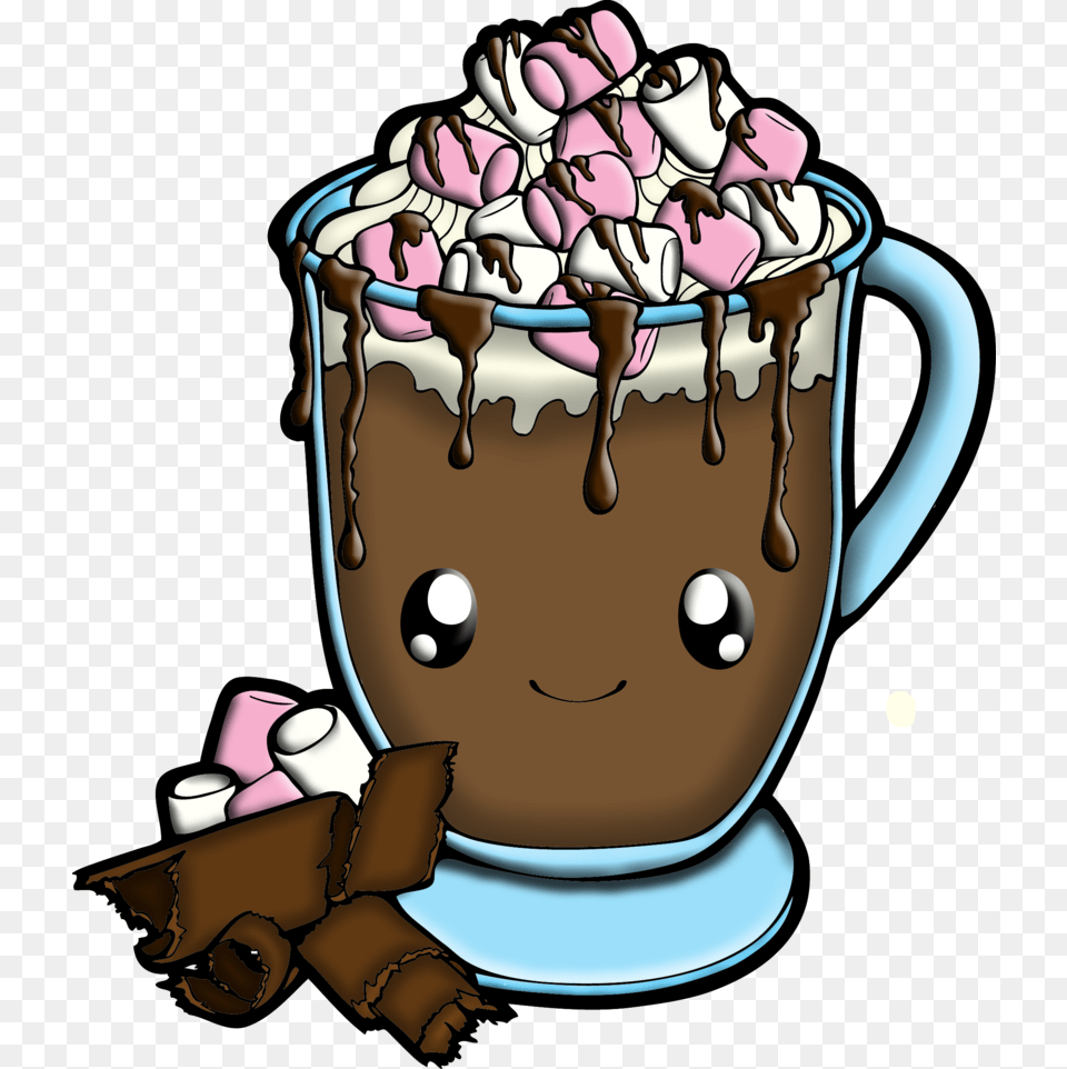 Hot Chocolate With Whipped Cream Clip Art Hot Chocolate, Cup, Food, Dessert, Beverage Png Image