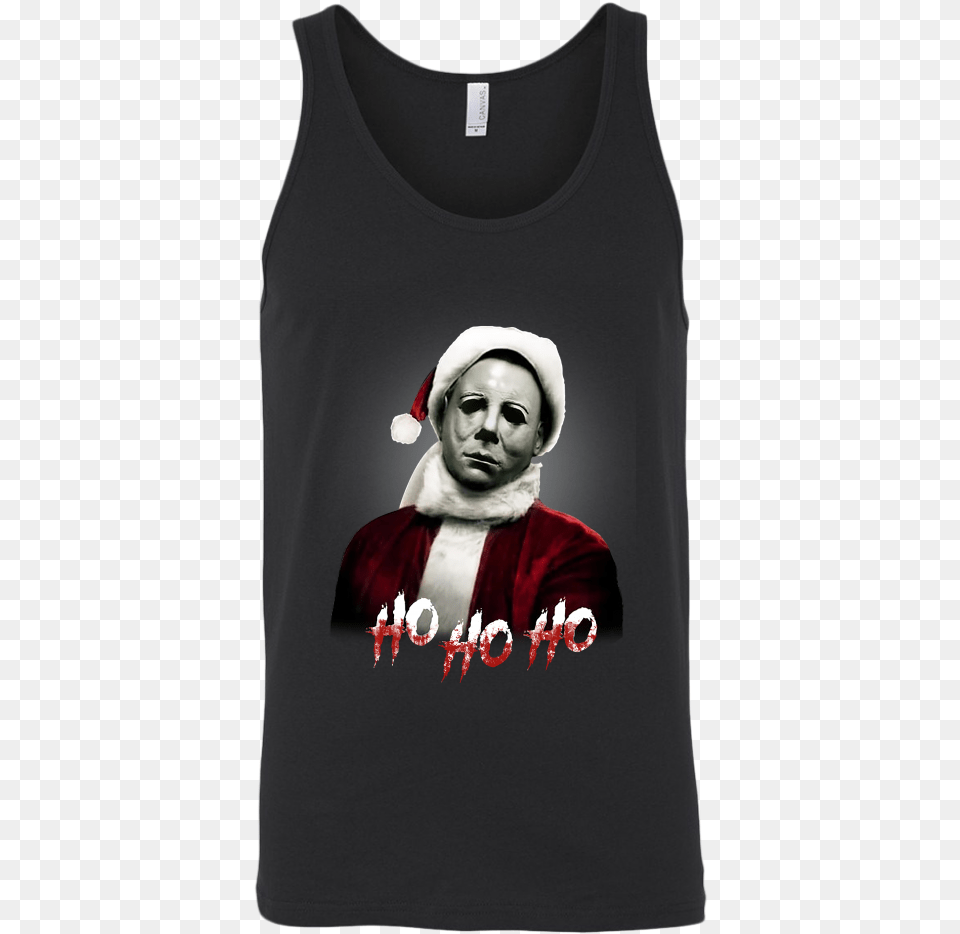 Hot Christmas Michael Myers Santa Hat Shirt Ho Ho Ho T Shirt, Clothing, T-shirt, Baby, Person Free Transparent Png