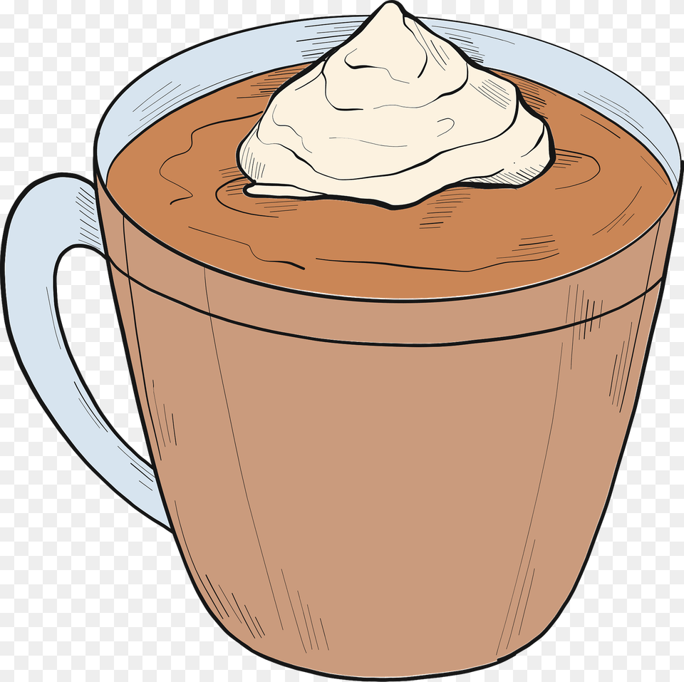 Hot Cocoa Clipart, Cream, Cup, Dessert, Food Png