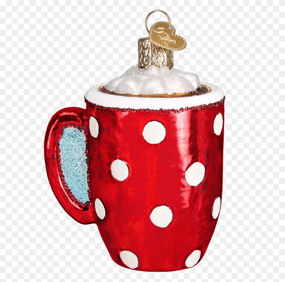 Hot Cocoa Old World Christmas Ornament, Cup, Pottery, Cookware, Pot Png Image