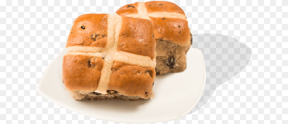 Hot Cross Bun Bun, Bread, Food, Sandwich, Dining Table Free Png Download