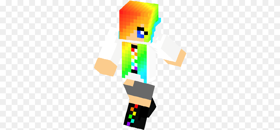 Hot Cute Rainbow Hoddie Girl Skin Skin, Person, Art, Graphics Free Transparent Png