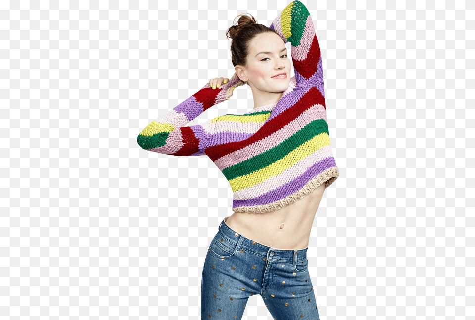 Hot Daisy Ridley, Clothing, Knitwear, Sweater, Adult Free Png Download