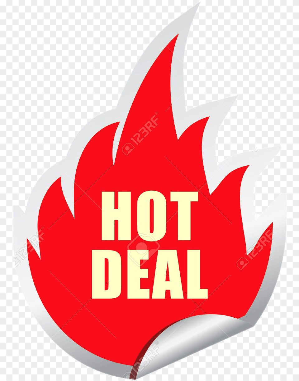 Hot Deal Label Hot Deal, Logo, Leaf, Plant, Sticker Free Png Download