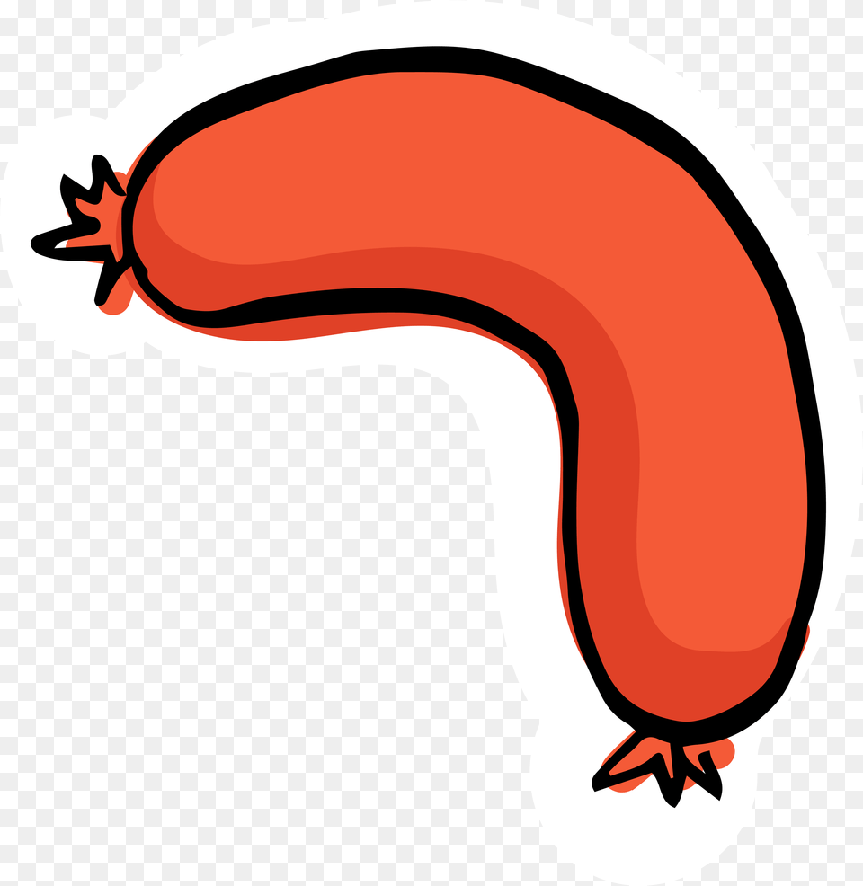 Hot Dog Bratwurst Sausage Drawing Cartoon Sausage Drawing, Animal, Invertebrate, Slug Free Png Download