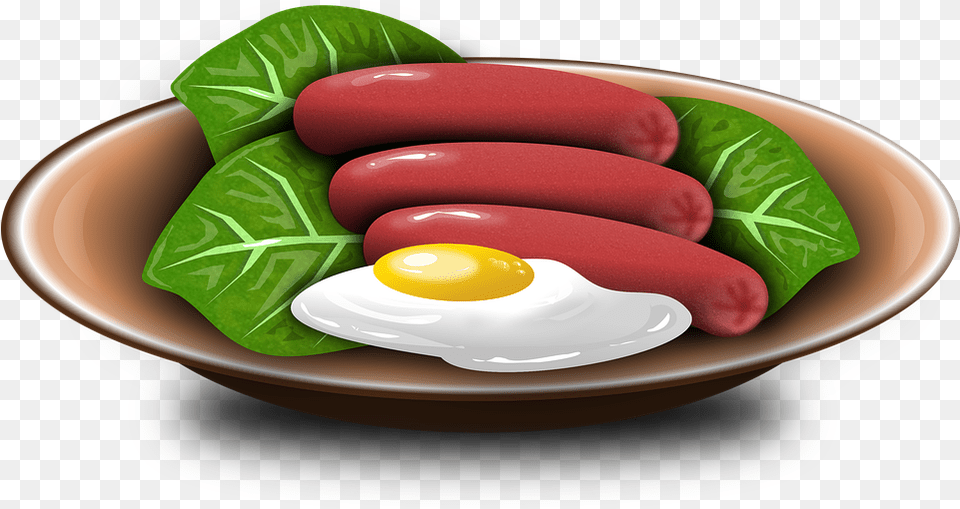 Hot Dog Huevo Huevo Frito Papas Fritas Lechuga Fried Hot Dog Clipart, Food, Plate Png Image