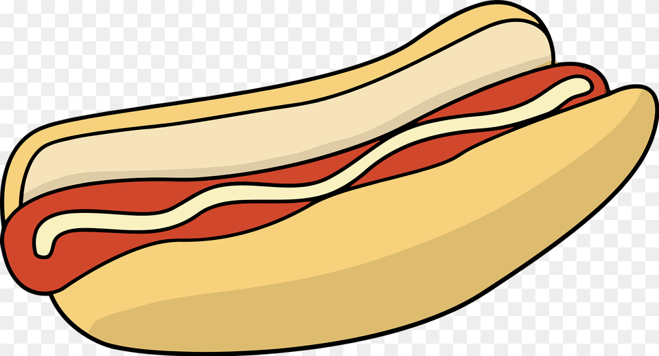 Hot Dog In A Bun With Mustard Clipart, Food, Hot Dog, Dynamite, Weapon Png Image