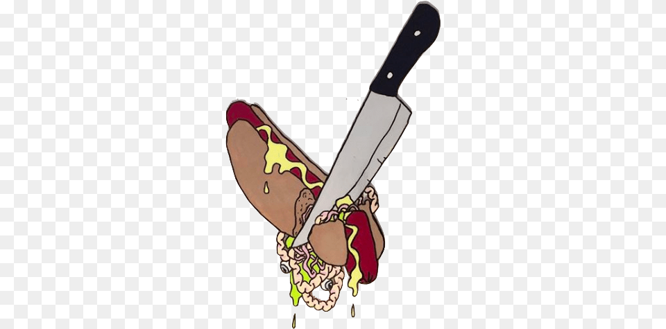 Hot Dog Knife Animation Cel, Weapon, Blade, Smoke Pipe, Cutlery Free Transparent Png
