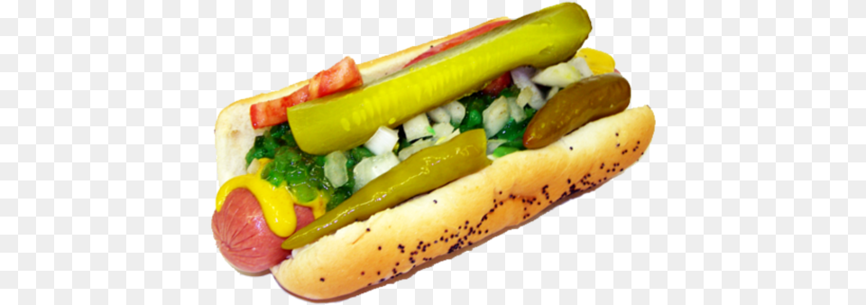 Hot Dog On A Chicago Dog, Food, Hot Dog Free Transparent Png