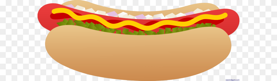 Hot Dog On Bun Clip Art, Food, Hot Dog Png Image