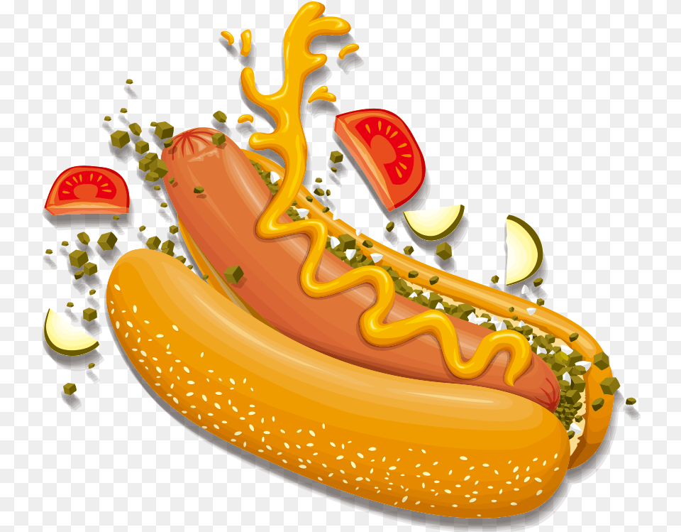 Hot Dog Vector, Food, Hot Dog, Bulldozer, Machine Png Image