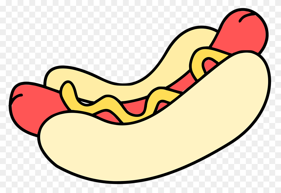 Hot Dogs Clipart Black And White, Food, Hot Dog, Animal, Fish Free Png