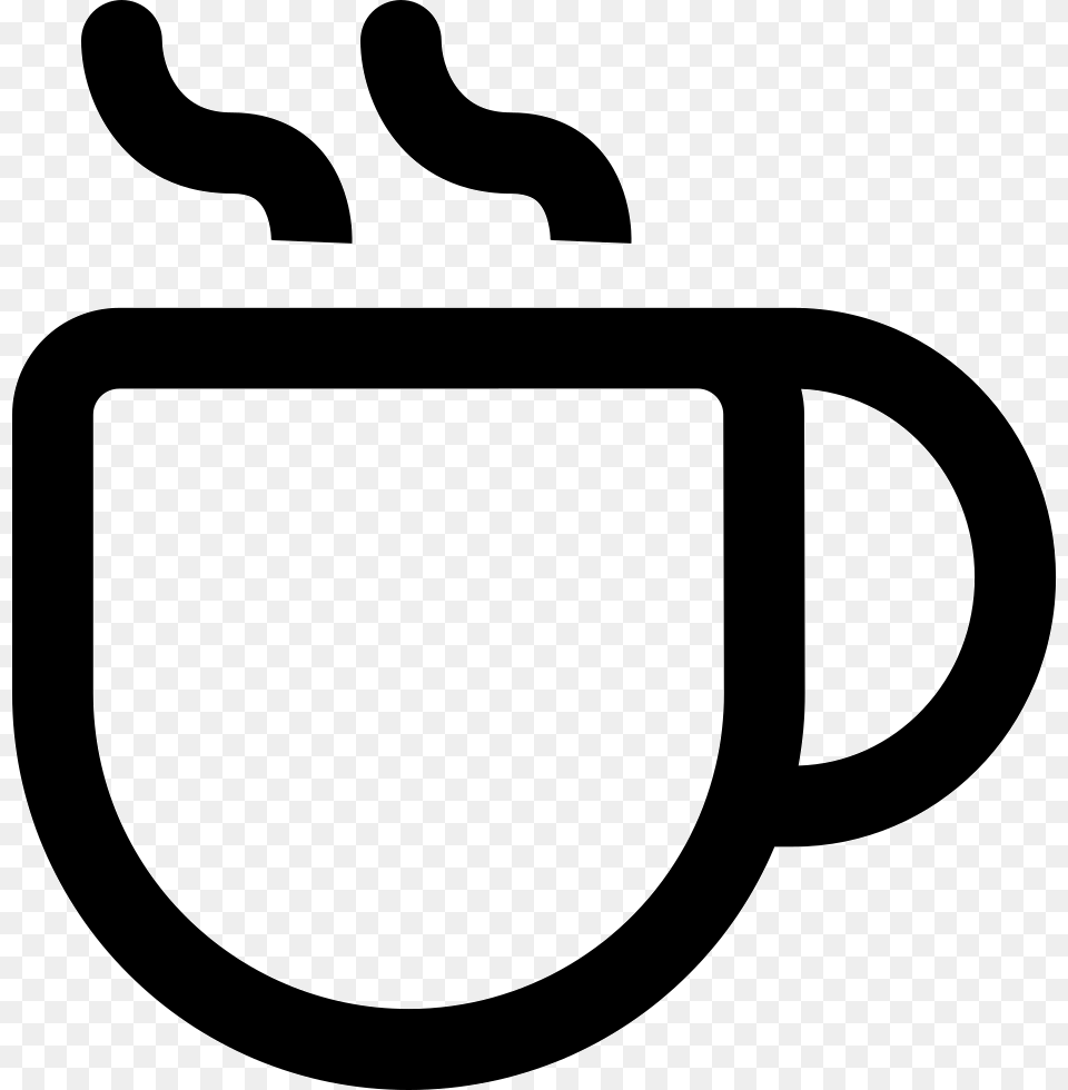 Hot Drinking Cup Rounded Outline, Smoke Pipe, Beverage, Coffee, Coffee Cup Free Png