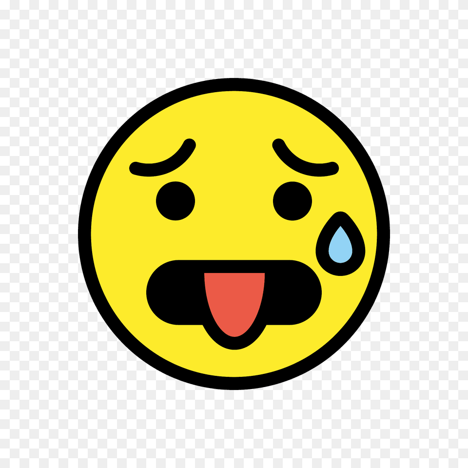 Hot Face Emoji Clipart, Logo, Head, Person Png