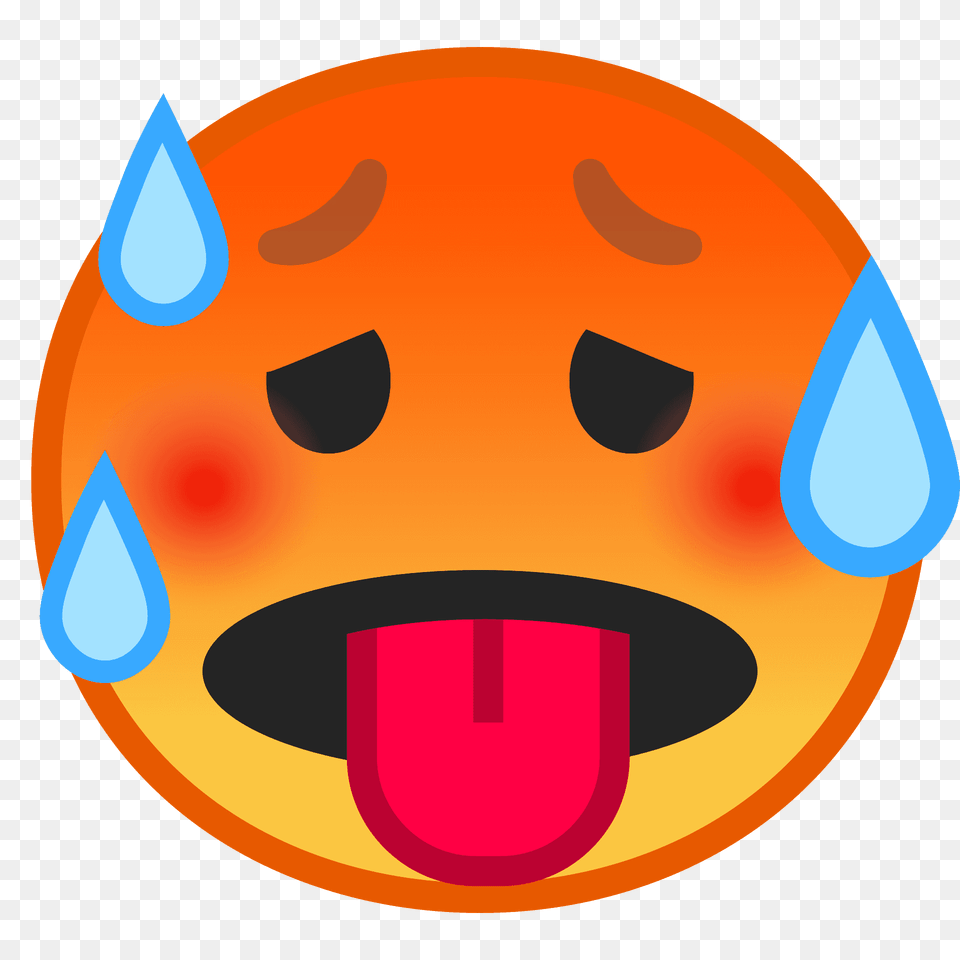 Hot Face Emoji Clipart, Disk Png Image
