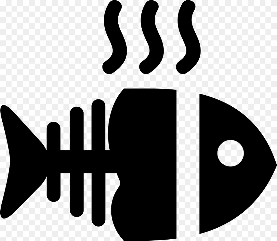Hot Fish Bone Siluetas De Espinas De Pescado, Stencil, Cutlery, Logo Png Image