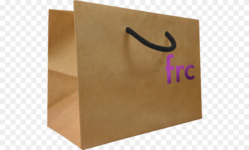 Hot Foil Printed Eco Unlaminated Brown Rope Handle Paper Bag, Box, Shopping Bag, Cardboard, Carton Png Image