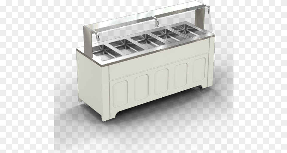 Hot Food Bar Steam Table With 5 Dry Hot Wells Nsf4 Cafeteria Steam Table With Shield, Furniture, Indoors, Kitchen, Sideboard Free Png Download