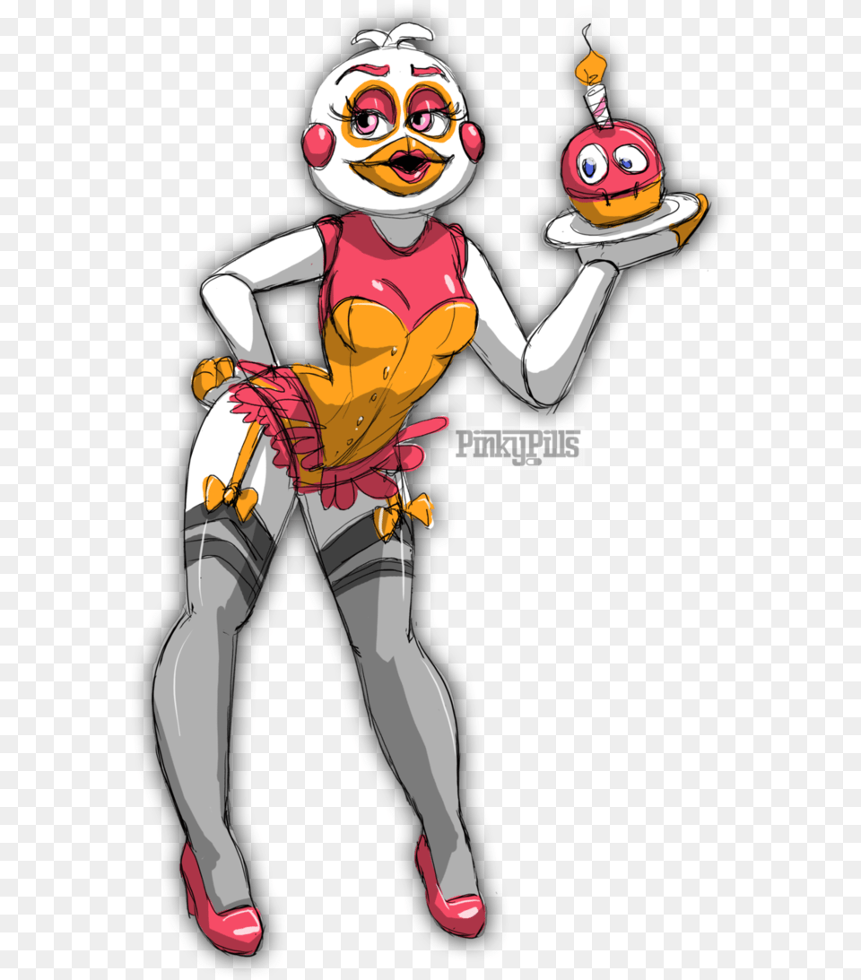Hot Funtime Chica By Pinkypills Fnaf Funtime Chica Sexy, Book, Publication, Comics, Adult Png