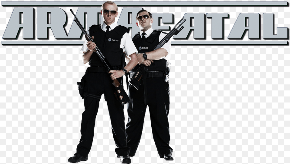 Hot Fuzz, Weapon, Gun, Person, Man Free Transparent Png