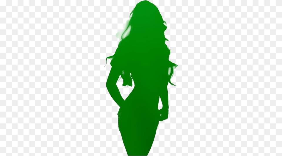 Hot Girl Images Illustration, Green, Silhouette, Adult, Female Png Image