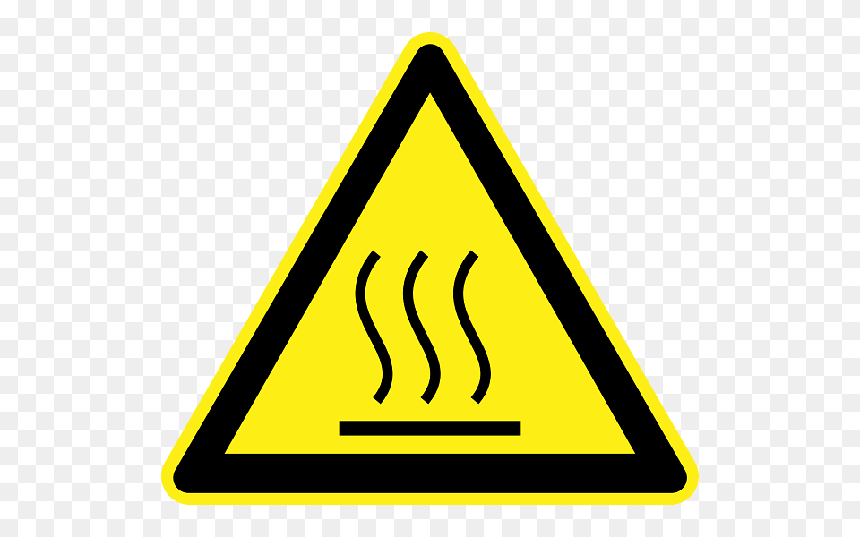 Hot Hazard Warning Sign, Symbol, Road Sign, Triangle Png