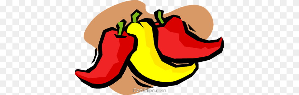 Hot Peppers Royalty Free Vector Clip Art Illustration, Produce, Food, Vegetable, Plant Png Image