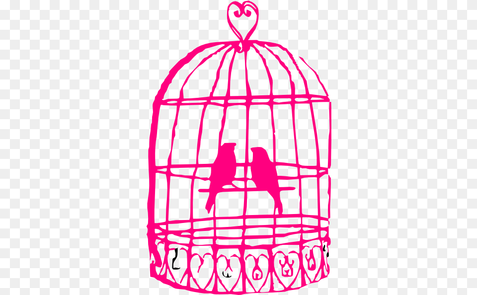 Hot Pink Bird Cage With Birds Clip Arts For Web Clip Bird Cage Drawing, Cross, Symbol Free Png