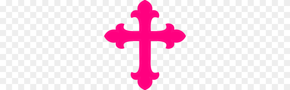 Hot Pink Cross Clip Art, Electronics, Hardware, Symbol, Hook Png Image