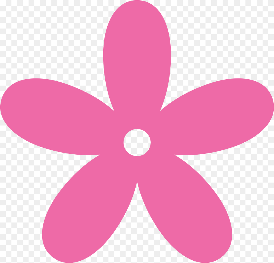 Hot Pink Flower Clipart Panda Flower Clip Art Pink, Daisy, Plant, Machine, Propeller Png