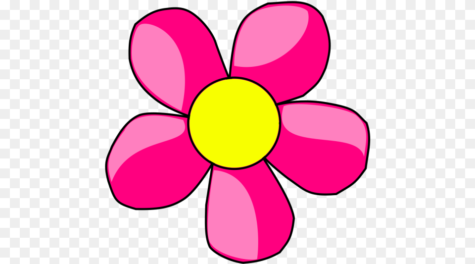 Hot Pink Flower Svg Clip Art For Pink Flower Clip Art, Anemone, Daisy, Petal, Plant Free Transparent Png