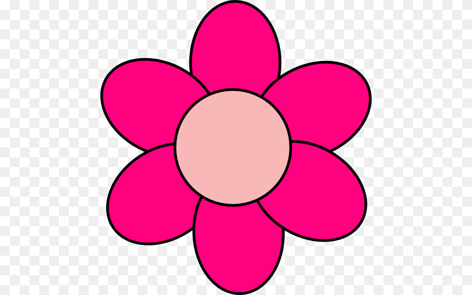 Hot Pink Flower Vector, Dahlia, Plant, Daisy, Anemone Free Transparent Png