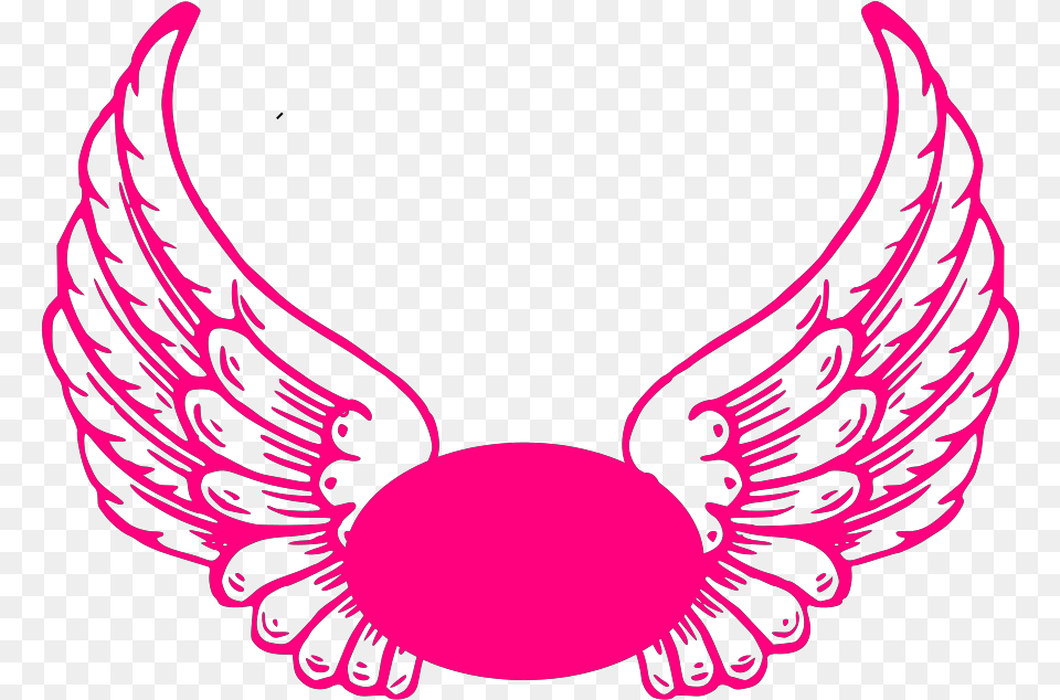 Hot Pink Guardian Angel Wings Svg Vector Fire Soccer Ball Drawings, Purple, Accessories, Necklace, Jewelry Free Transparent Png