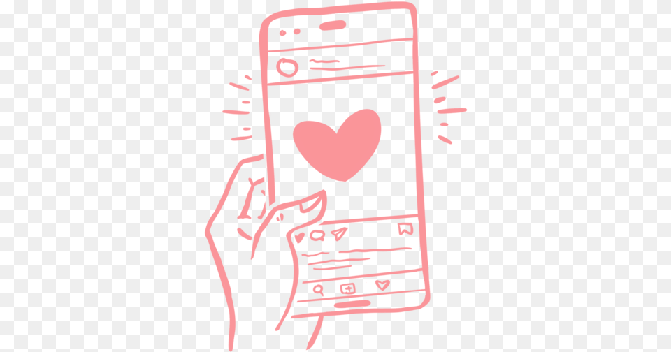Hot Pink Heart, Electronics, Mobile Phone, Phone Free Transparent Png