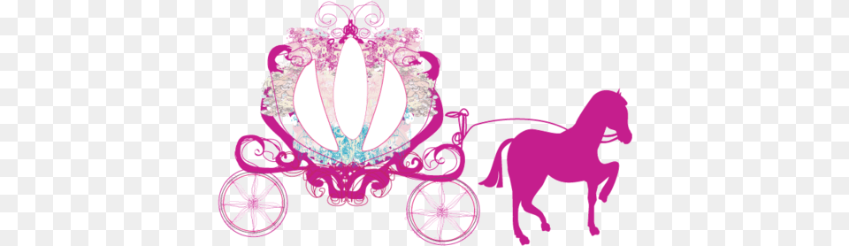 Hot Pink Princess Carriage Metal Table Top Decor Pink Princess Carriage, Vehicle, Transportation, Animal, Mammal Png