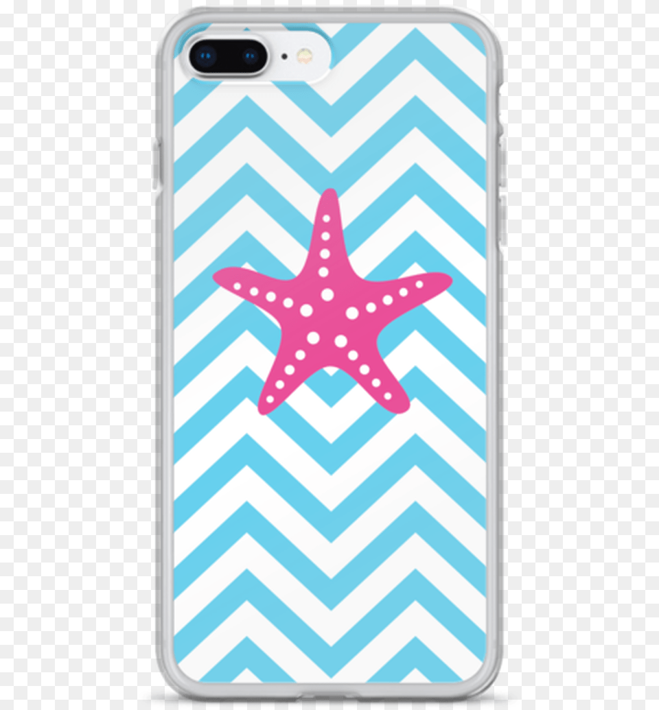 Hot Pink Starfish On Blue Chevron Iphone Case Carpet, Electronics, Phone, Mobile Phone Free Png