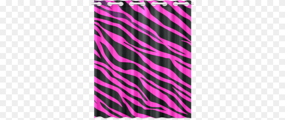 Hot Pink Zebra Stripes New Window Curtain 52quot X Pattern, Shower Curtain Free Transparent Png