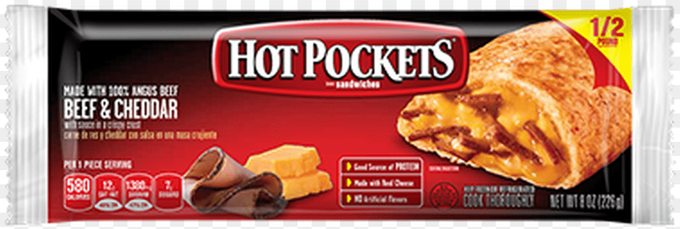 Hot Pockets Beef And Cheddar 8 Oz Beef And Cheddar Hot Pocket, Dessert, Food, Pastry, Bread Free Png