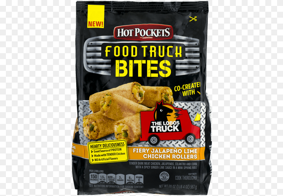 Hot Pockets Food Truck Bites Fiery Jalapeno Lime Chicken Hot Pockets, Lunch, Meal, Sandwich, Advertisement Free Png
