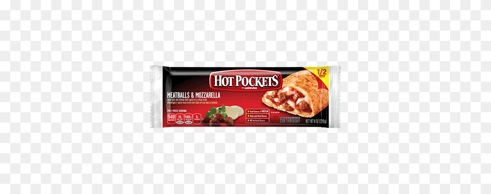 Hot Pockets Meatballs And Mozzarella X Ounces Hot Pockets, Food, Pizza, Dessert, Pastry Free Transparent Png